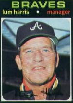 1971 Topps Baseball Cards      346     Lum Harris MG